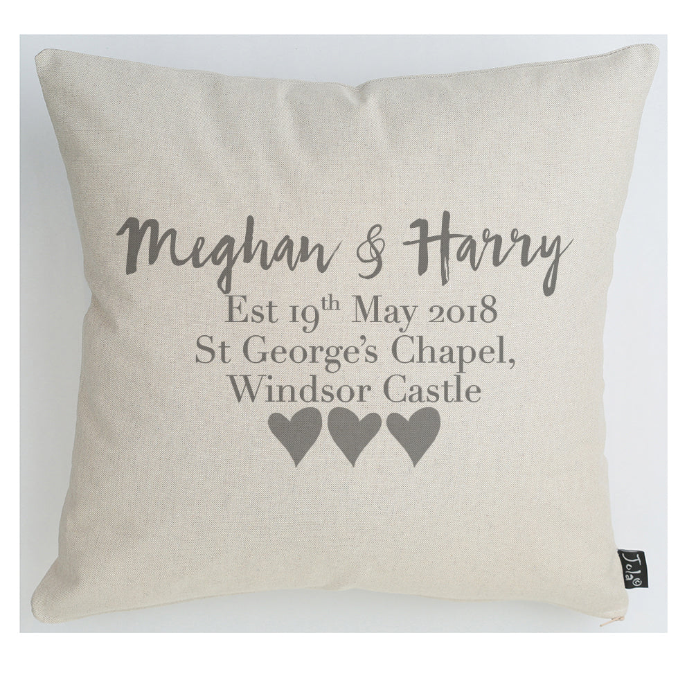 Personalised Megan & Harry cushion