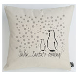 Shhhhh Sant's Coming cushion