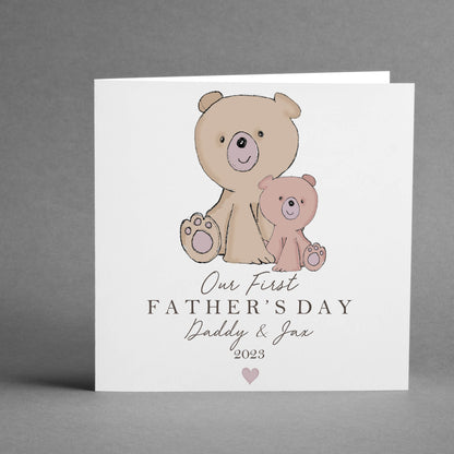 Daddy 1st Father's Day Cute Baby bear personalised gift