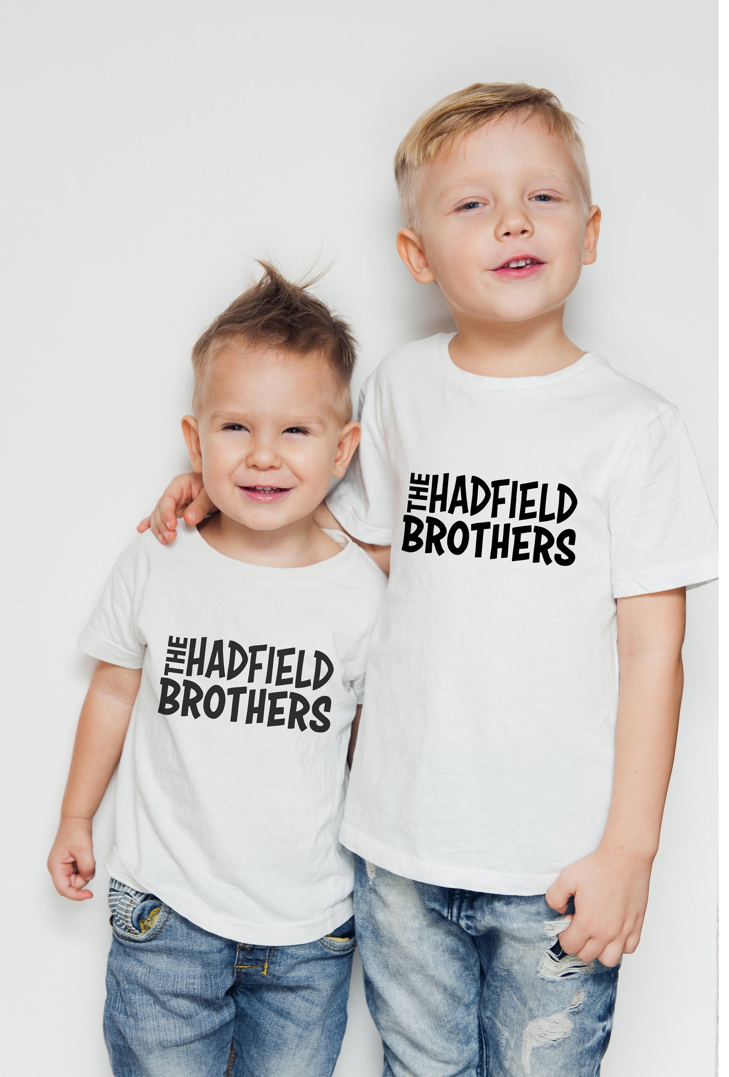 Personalised Cotton Kids T shirt for Brothers