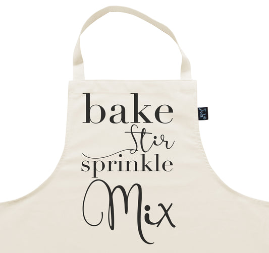 Bake Stir Sprinkle Mix Apron