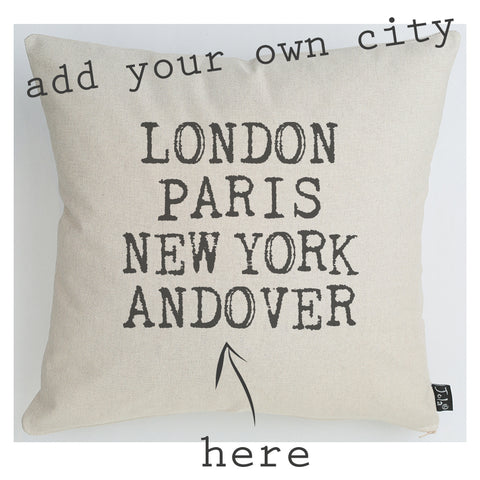 Personalised City Cushion Retro