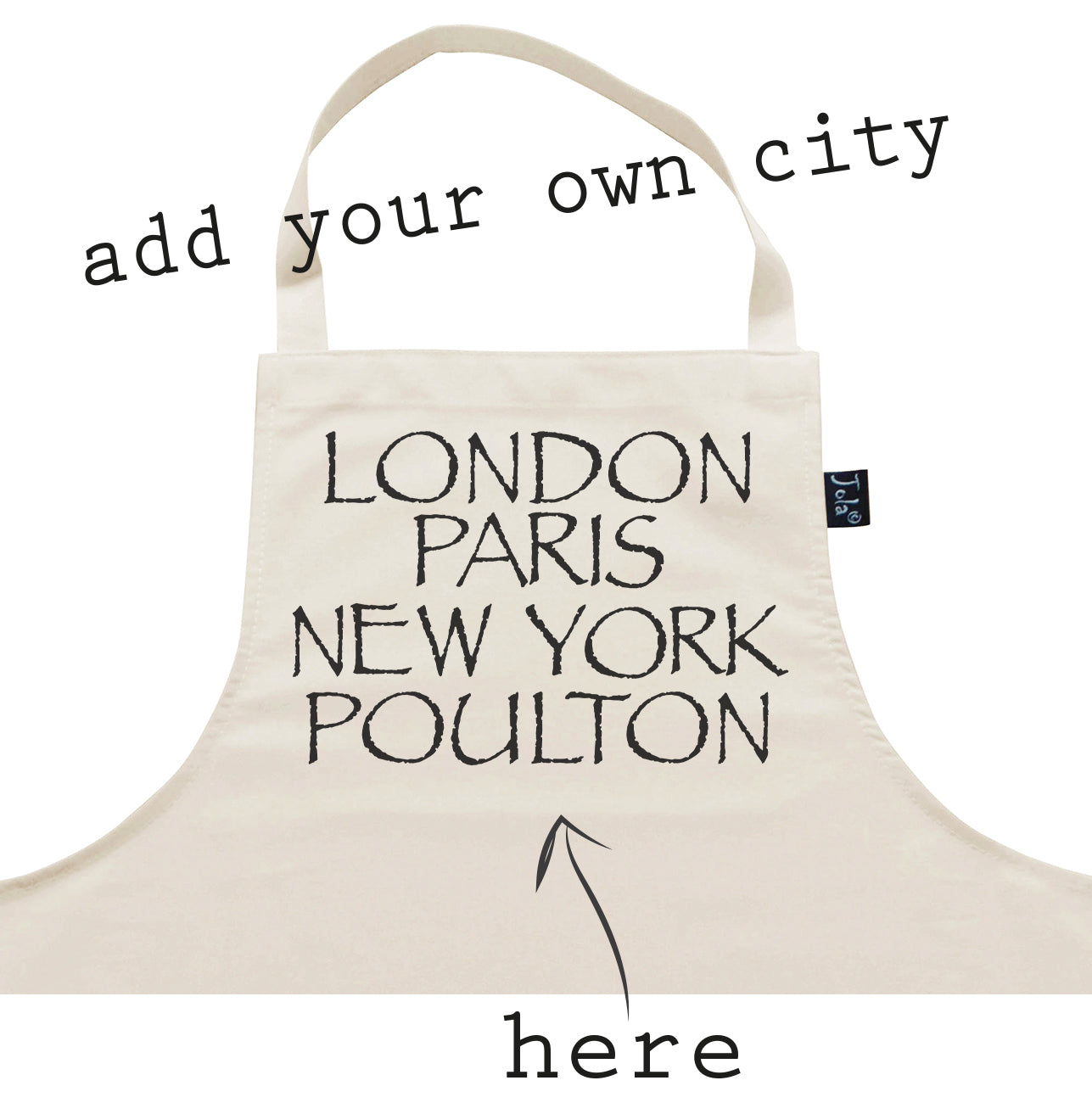 Personalised City Font 2 Apron