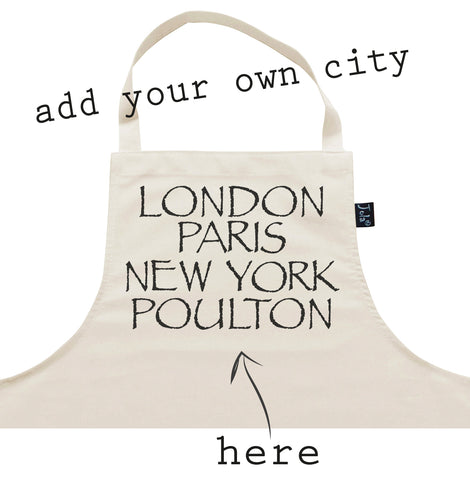 Personalised City Font 2 Apron