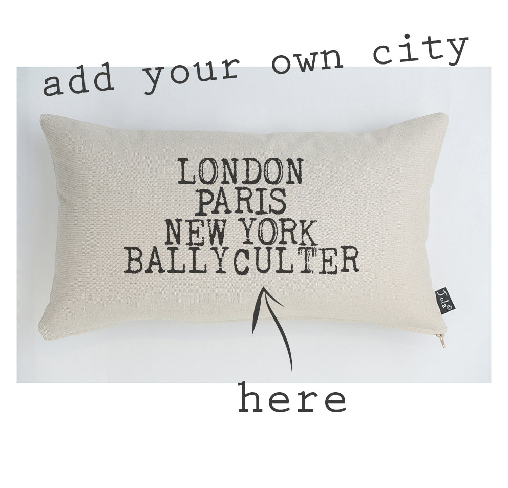 Personalised City Cushion Retro