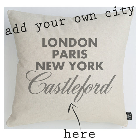Personalised City Cushion Sparkle