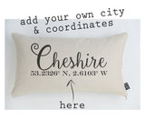Personalised Coordinates cushion