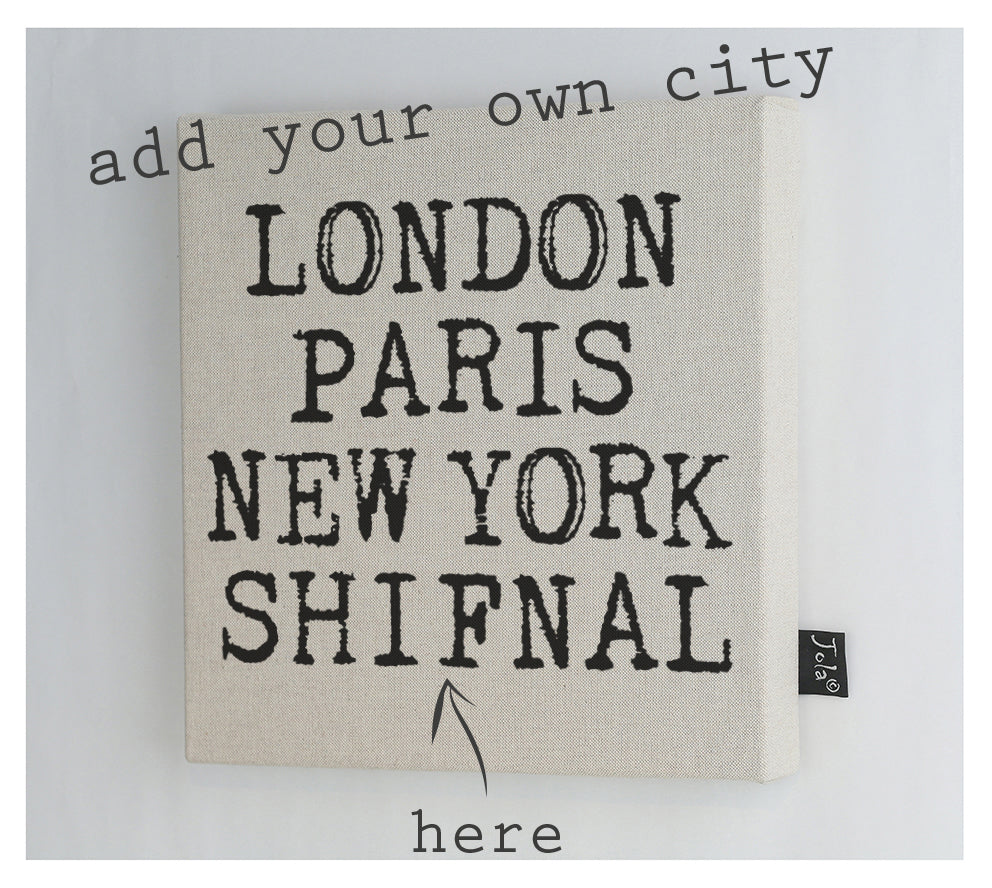 Personalised Retro City Canvas Frame