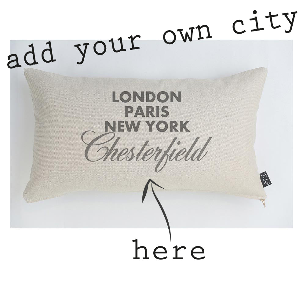 Personalised City Cushion Sparkle