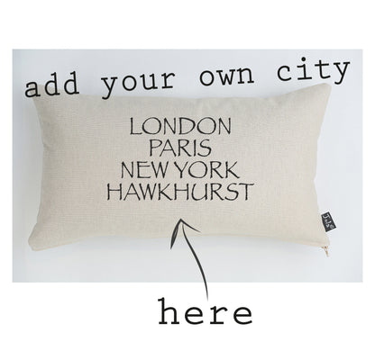 Personalised City Cushion font 2