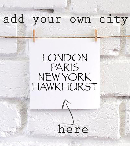 Personalised City Font 2 Card