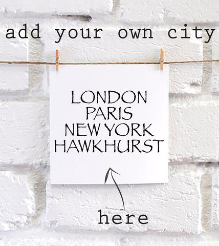 Personalised City Font 2 Card