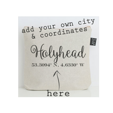 Personalised Coordinates Wash Bag