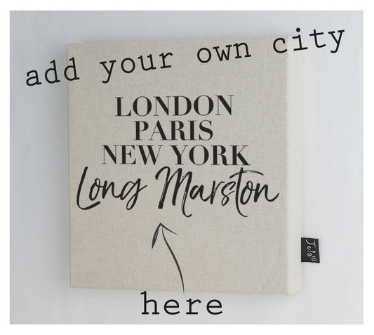 Personalised City Vogue Canvas frame