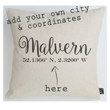 Personalised Coordinates cushion