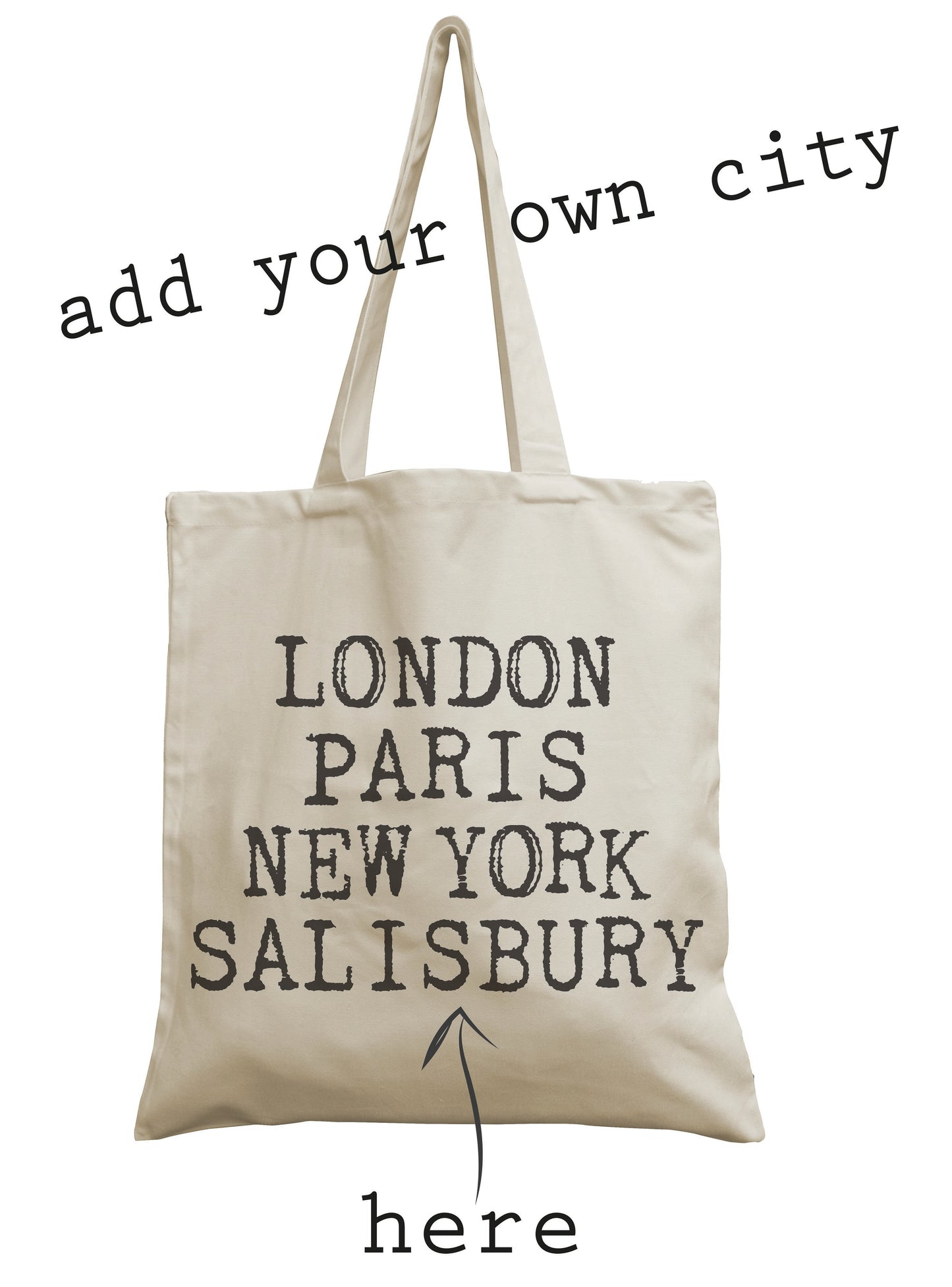 Personalised Retro City canvas bag