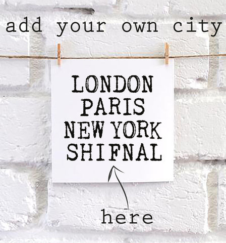 Personalised Retro City square card