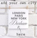 Personalised Sparkle City square card