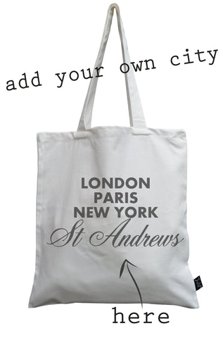 Personalised Sparkle City canvas bag