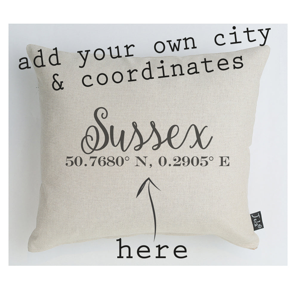 Personalised Coordinates cushion