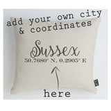 Personalised Coordinates cushion