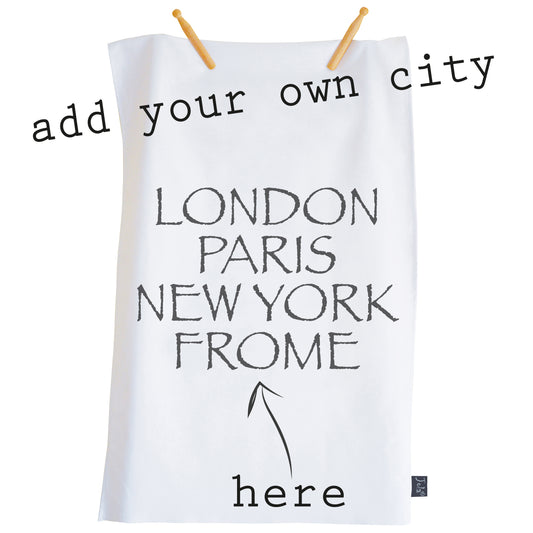 City Font 2 Personalised Tea Towel