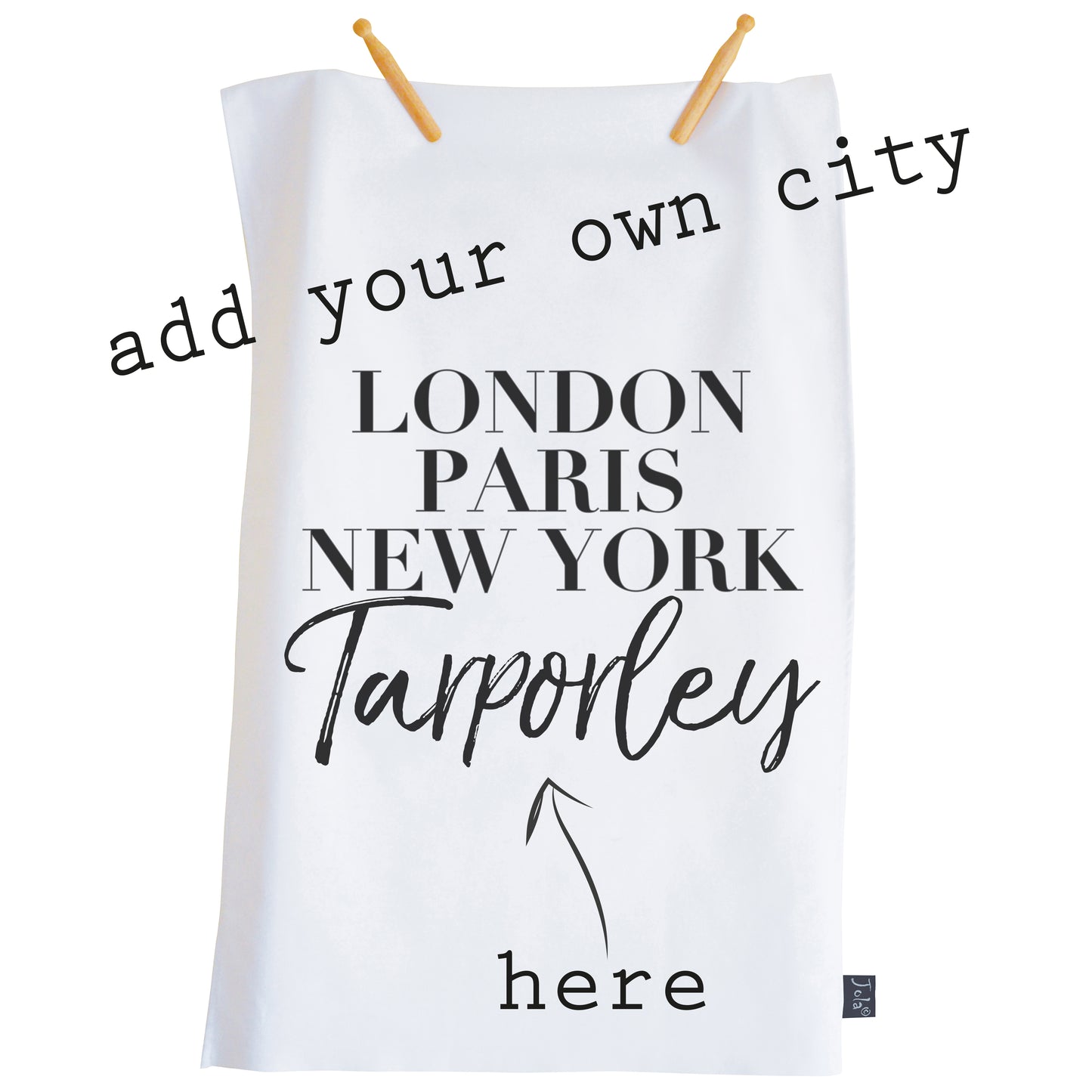 City Vogue Personalised tea towel