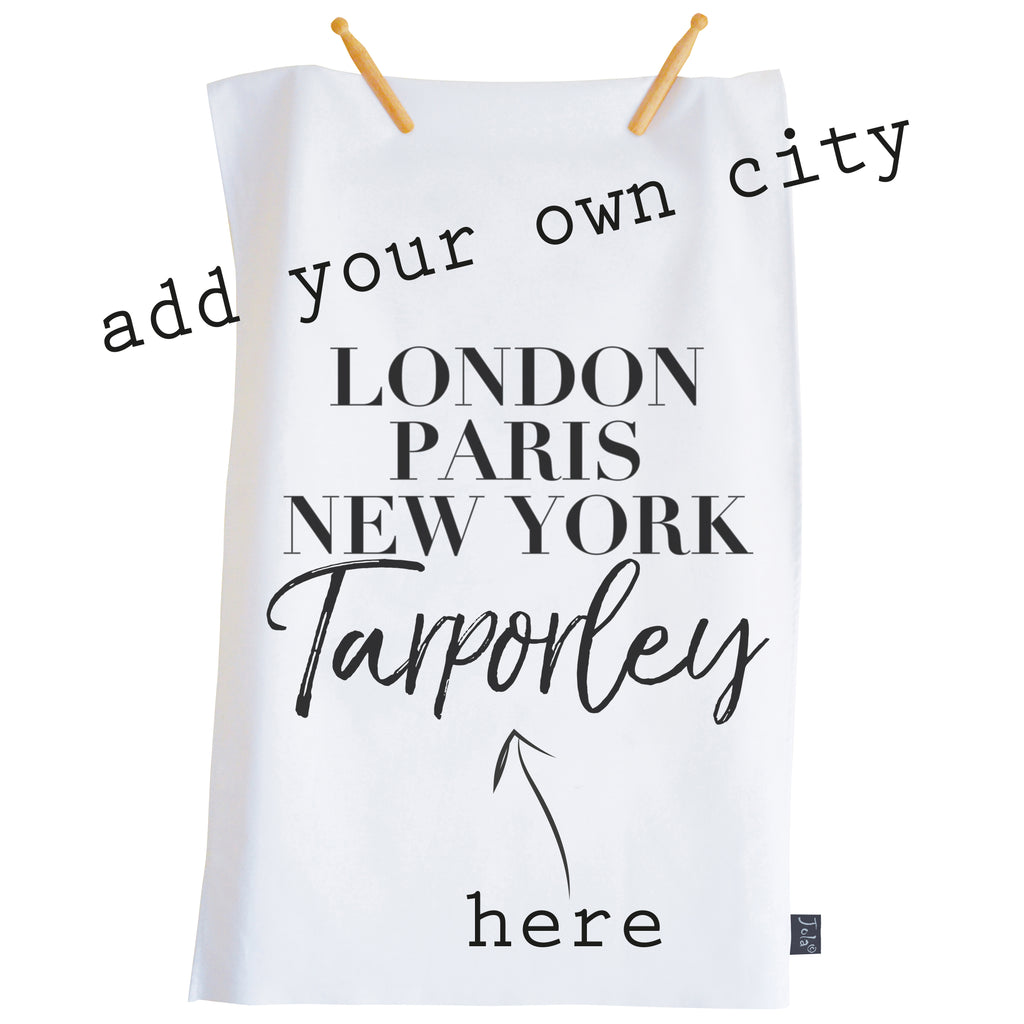 City Vogue Personalised tea towel