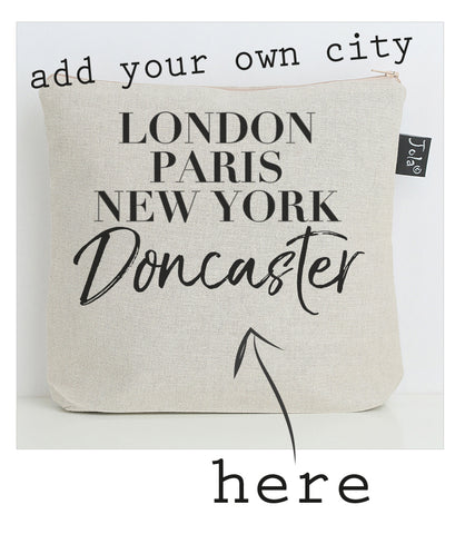 Personalised Vogue city wash bag