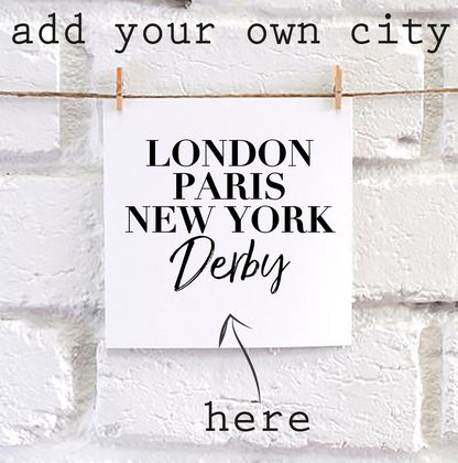 Personalised Vogue City square card