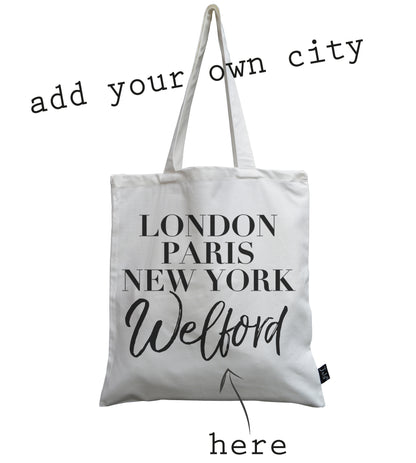 Personalised City Vogue canvas bag