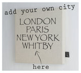 Personalised City Font 2 Canvas Frame