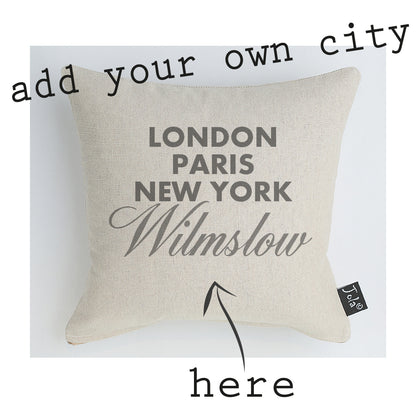 Personalised City Cushion Sparkle