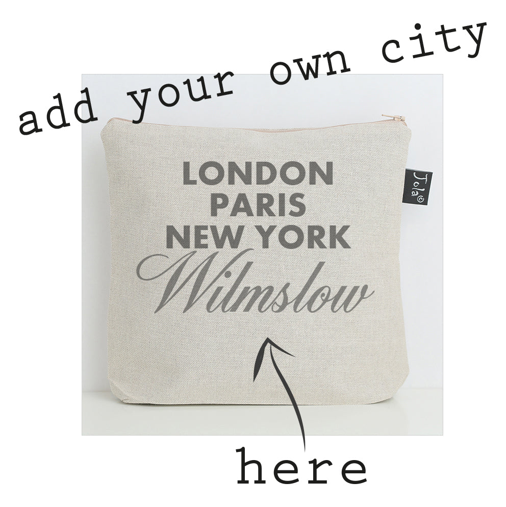 Personalised Sparkle City wash bag - Jola Designs