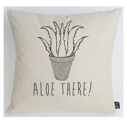 Aloe There Linen Cushion