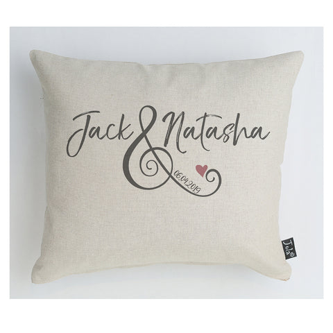 Personalised Wedding Ampersand cushion