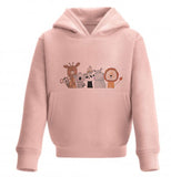 Peachy Pink Cute Animals Toddler Hoodie