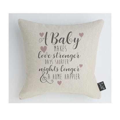 Happier Home pink heart Baby Cushion