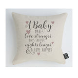 Happier Home pink heart Baby Cushion