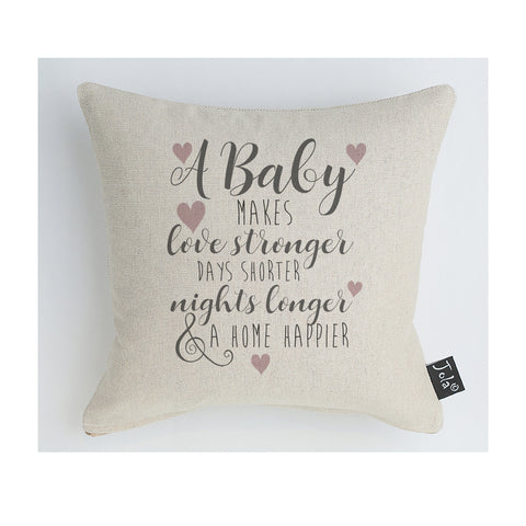 Happier Home pink heart Baby Cushion