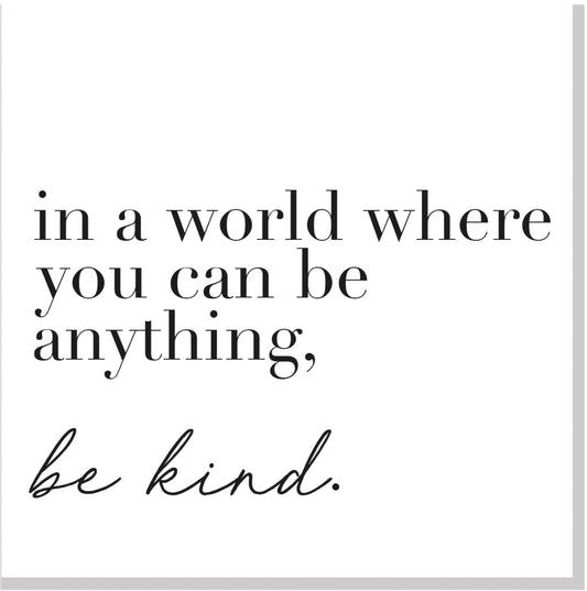 Be kind square card