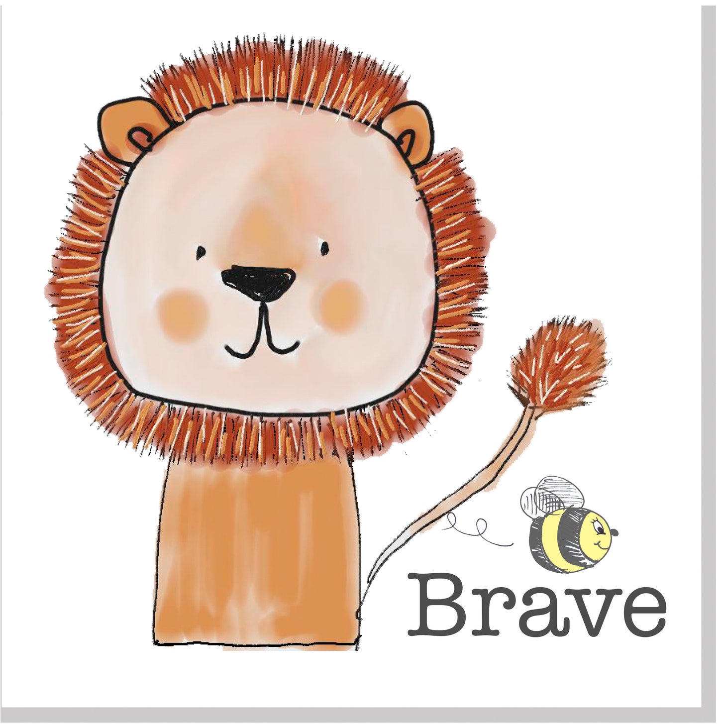 Be brave square card