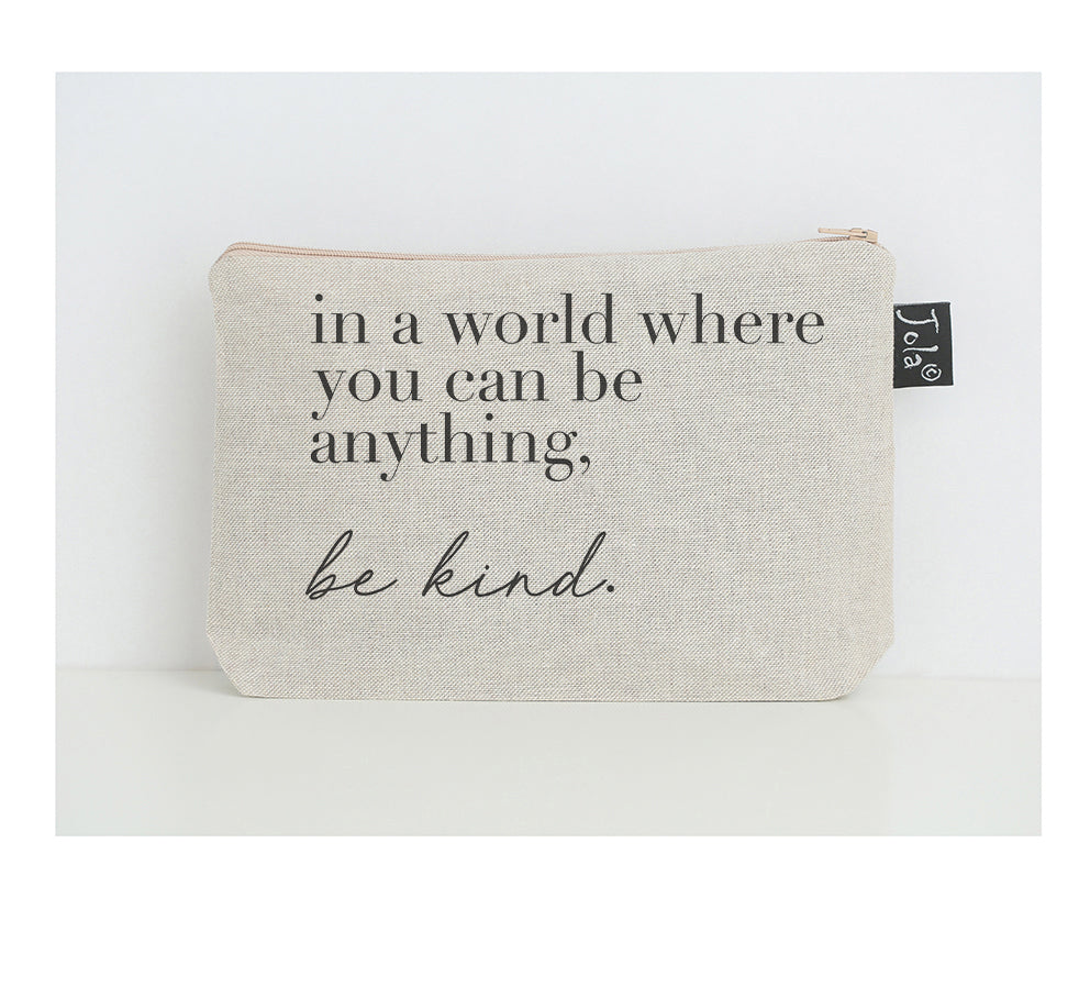 Be Kind small make up bag