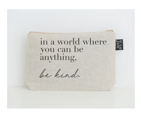 Be Kind small make up bag