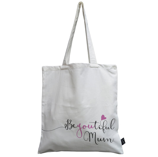 BeYouTiful Mum pink canvas bag