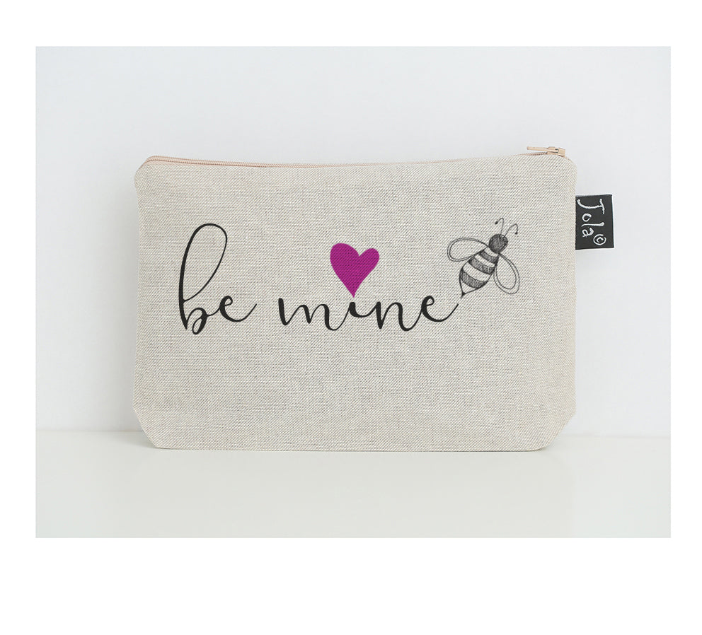 Be Mine small make up bag pink heart
