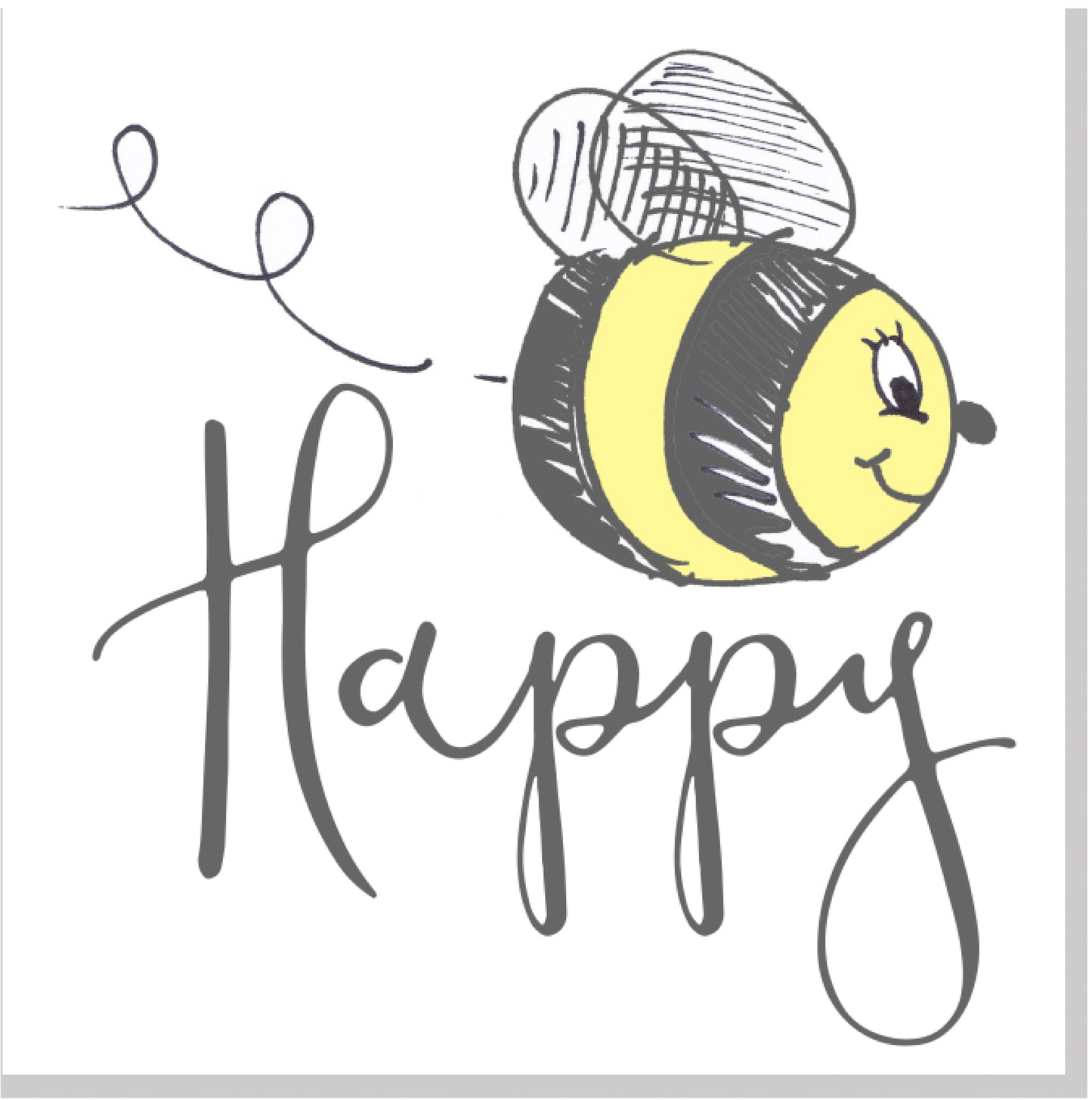 Bee Happy square card