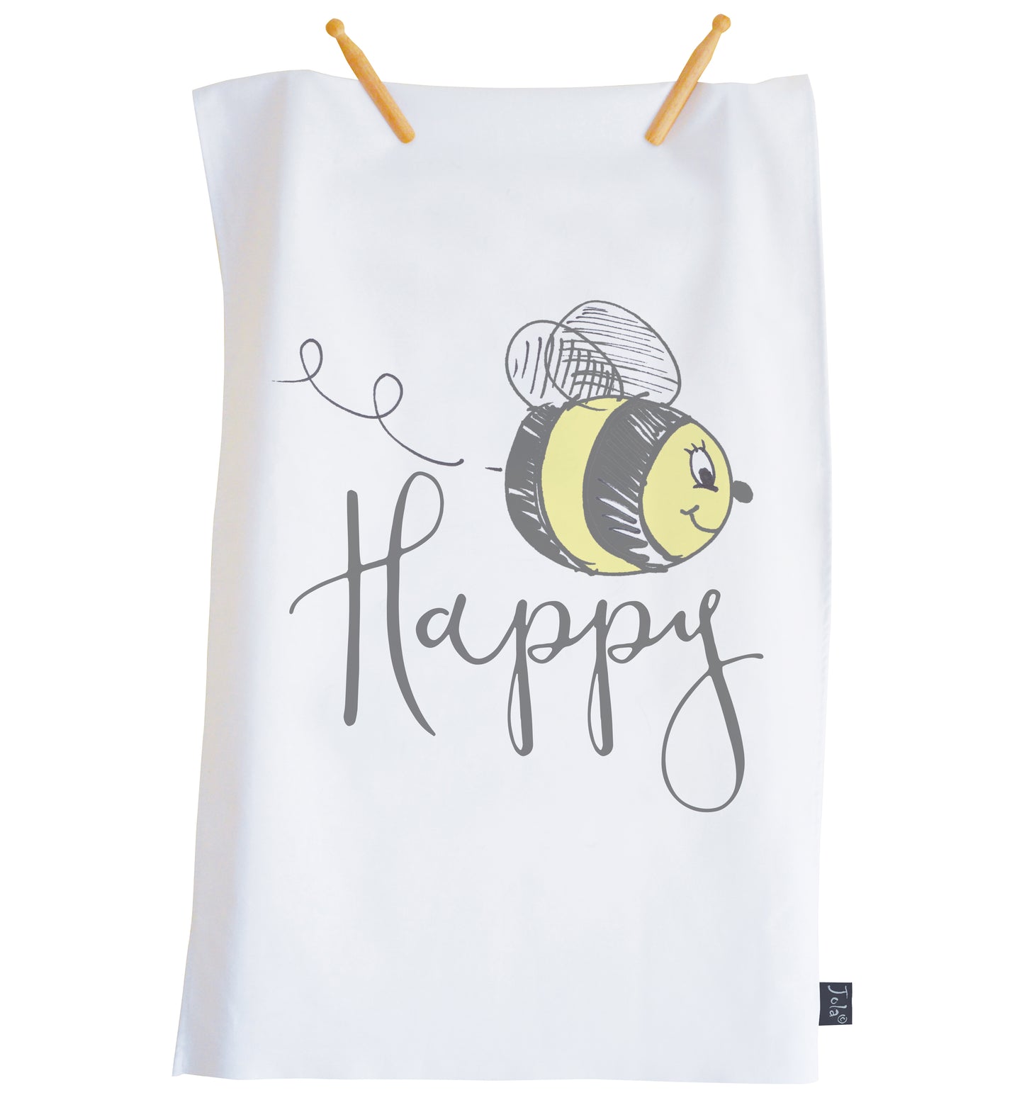 Bee Happy tea towel