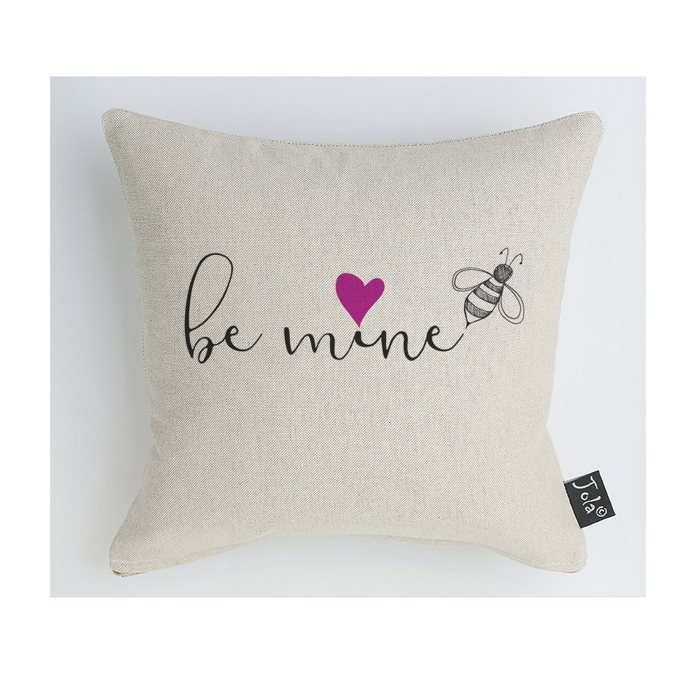 Be Mine pink heart cushion