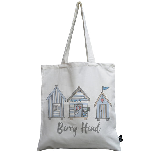 Personalised Beach Huts City canvas bag